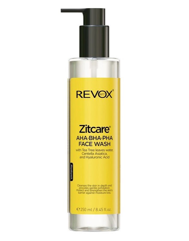 Revox Zitcare AHA BHA PHA Face Wash Gel de curatare Ten acneic 250ml