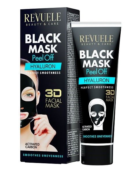 Revuele Black Mask Peel Off Hyaluron Masca cu Carbune Activ 80ml