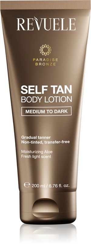 Revuele Self Tan Body Lotion Medium to Dark Lotiune Autobronzanta 200ml