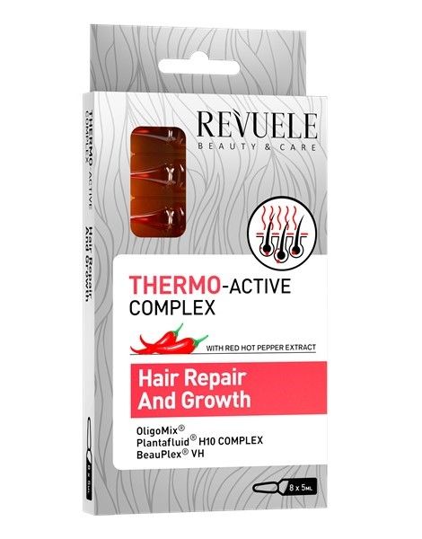Revuele Thermo-Active Complex Hair Repair&Growth Fiole pentru par fragil 8x5ml