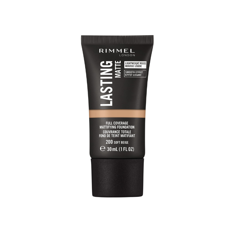 Rimmel Fond de Ten Lasting Matte 200 Soft Beige 30ml