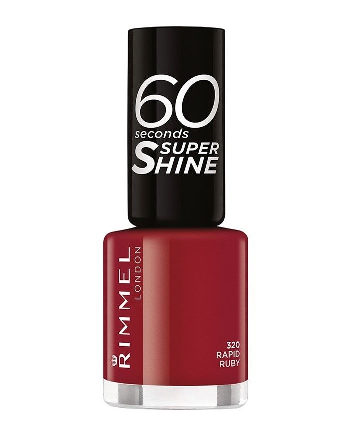 Rimmel Lac de Unghii 60 Seconds Super Shine Nail Polish 320 Rapid Ruby 8ml