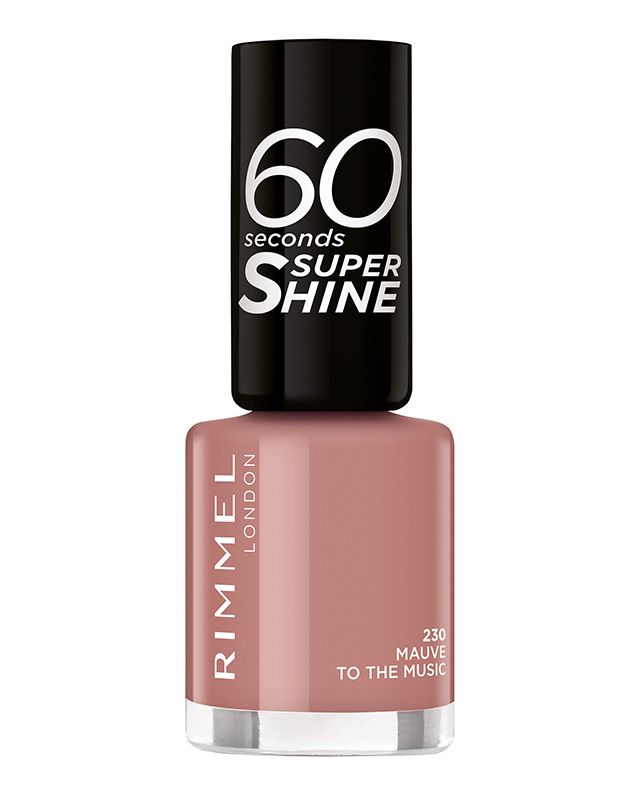 Rimmel Lac de Unghii 60 Seconds Super Shine Nail Polish 230 Mauve To The Music 8ml