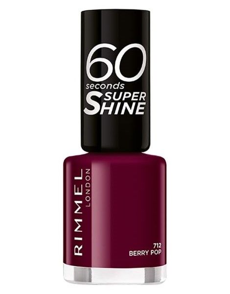 Rimmel Lac de Unghii 60 Seconds Super Shine Nail Polish 712 Berry Pop 8ml