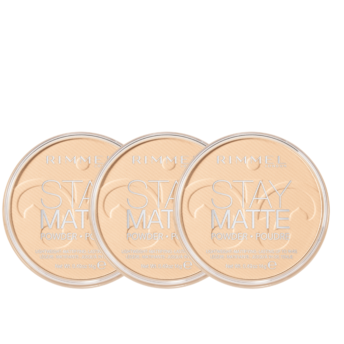 Rimmel Pachet 3xPudra Compacta Stay Matte 001 Transparent 14g