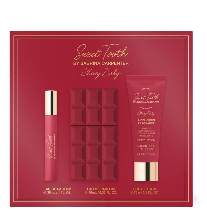 Sabrina Carpenter Sweet Tooth Cherry Baby Set (Apa de parfum 30ml + Apa de parfum 10ml + Lotiune de corp 75ml)