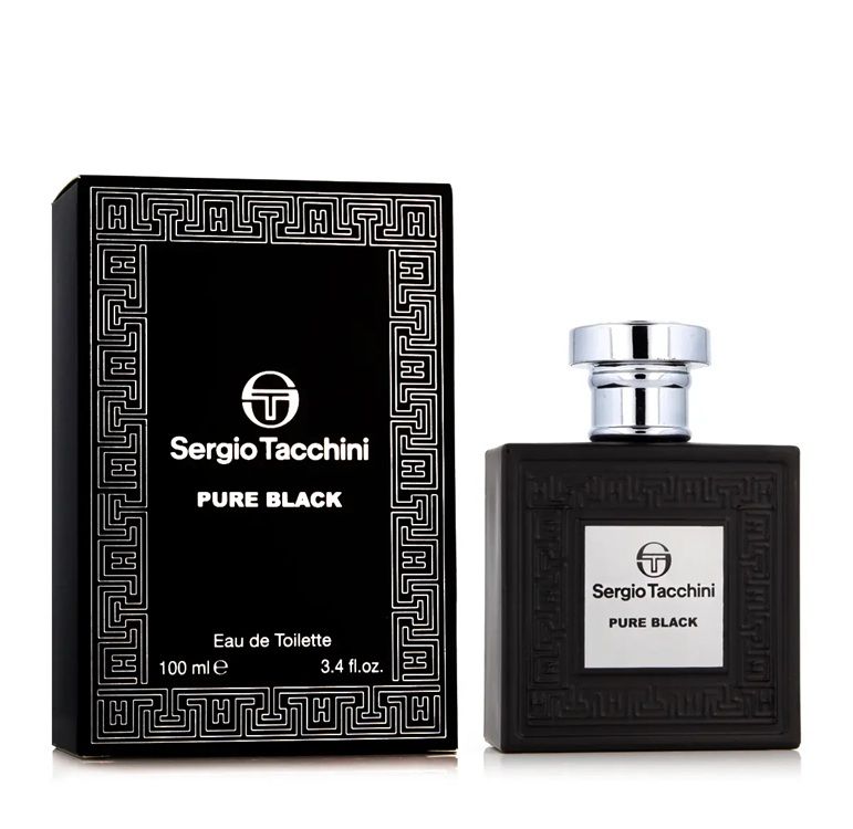 Sergio Tacchini Pure Black Apa de toaleta 100ml ambalaj