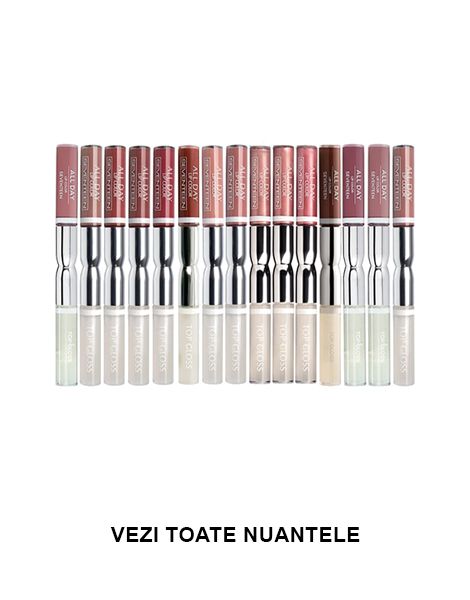 Seventeen Ruj Rezistent All Day Lip Color&Top Coat Nude 3.5ml nuante