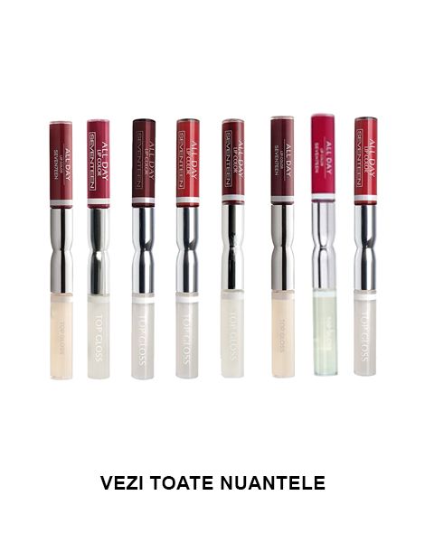 Seventeen Ruj Rezistent All Day Lip Color&Top Coat Reds 3.5ml