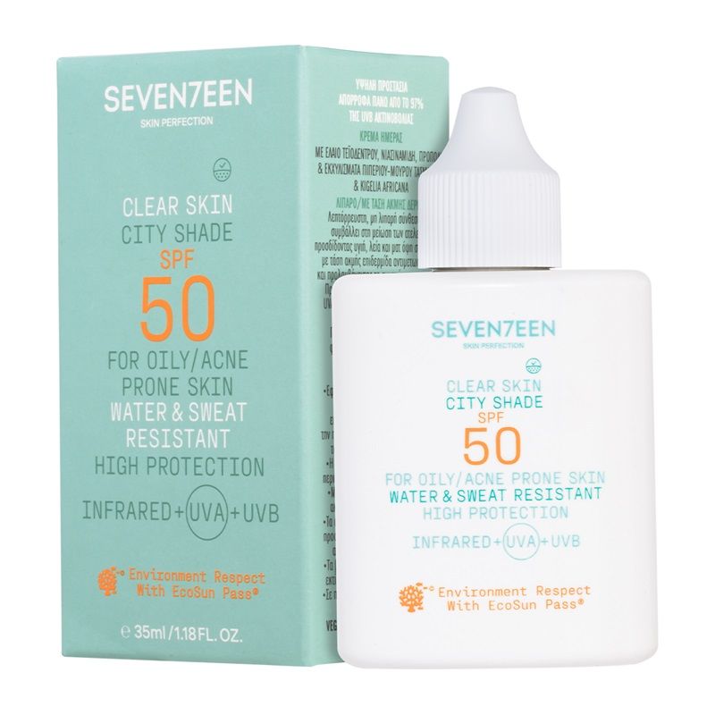 Seventeen Clear Skin City Shade Crema de Fata cu Protectie Solara Ten Gras/Acneic SPF50 35ml