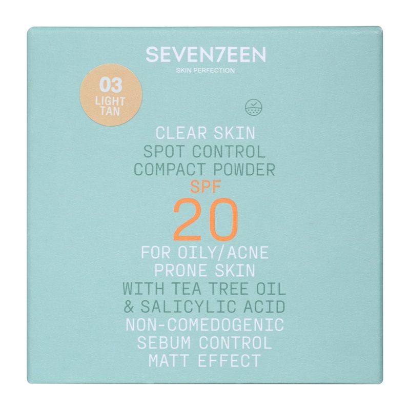 Seventeen Clear Skin Spot Control Compact Powder Pudra Compacta Ten Gras/Acneic SPF20 03 Light Tan 10g 