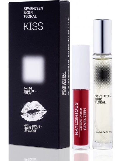 Seventeen Noir Floral Kiss Set (Apa de toaleta 10ml + Mini Ruj Matlishious 10 2.5ml)