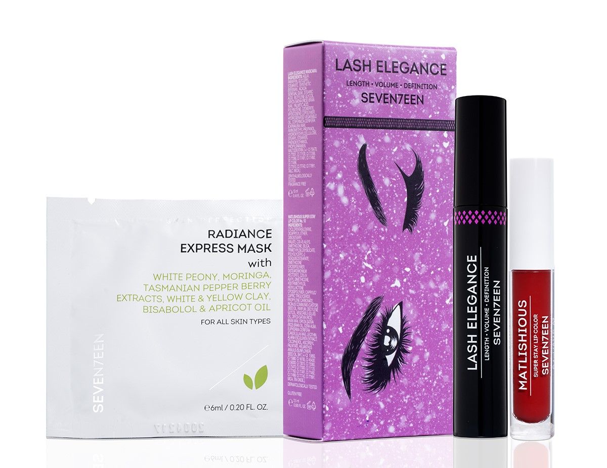 Seventeen Set (Mascara Lash Elegance 13ml + Ruj Matlishious 10 2.5ml + Masca Fata 6ml)