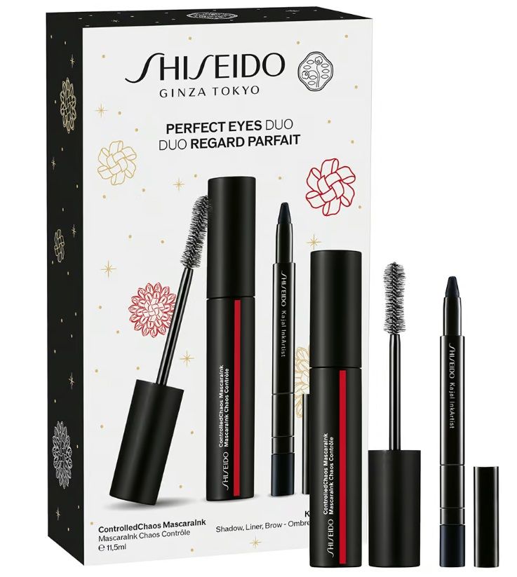 Shiseido Perfect Eyes Set (Mascara Controlled Chaos 01 Black Pulse 11.5ml + Creion Ochi Kajal InkArtist 09 Nippon Noir 0.8g)