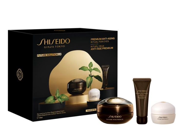 Shiseido Set Future Solution LX (Crema Ochi si Buze 17ml + Crema de zi 6ml + Spuma curatare 15ml)