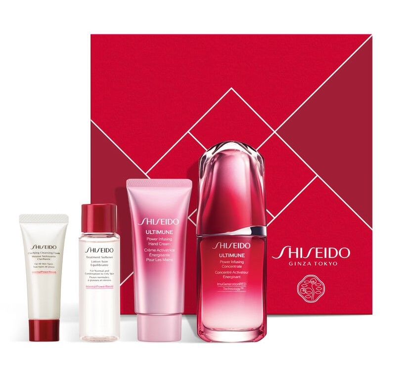 Shiseido Ultimune Power Infusing Set (Ser + Spuma curatare + Lotiune Hidratanta + Crema de maini)