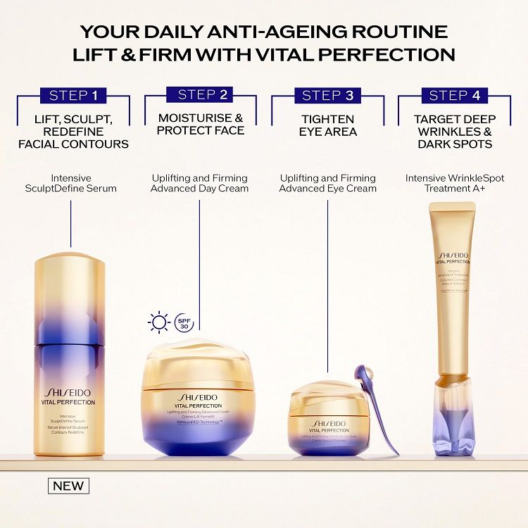 Shiseido Vital Perfection Intensive SculptDefine Serum rutine pentru fermitatea pielii