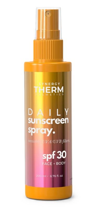 Synergy Therm Daily Sunscreen Spray Fata si Corp cu Protectie Solara SPF30 200ml