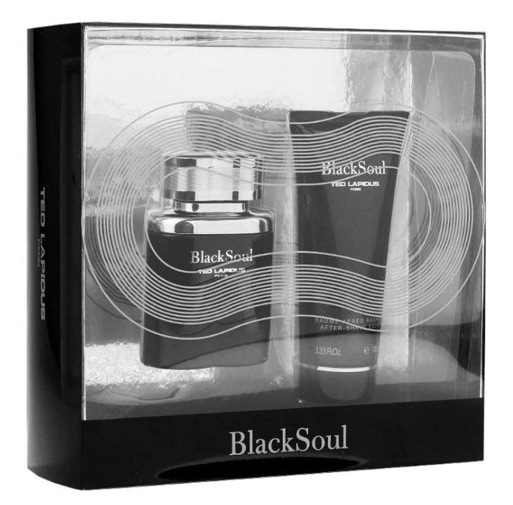 Ted Lapidus Black Soul Set (Apa de toaleta 50ml + Aftershave Balsam dupa ras 100ml)