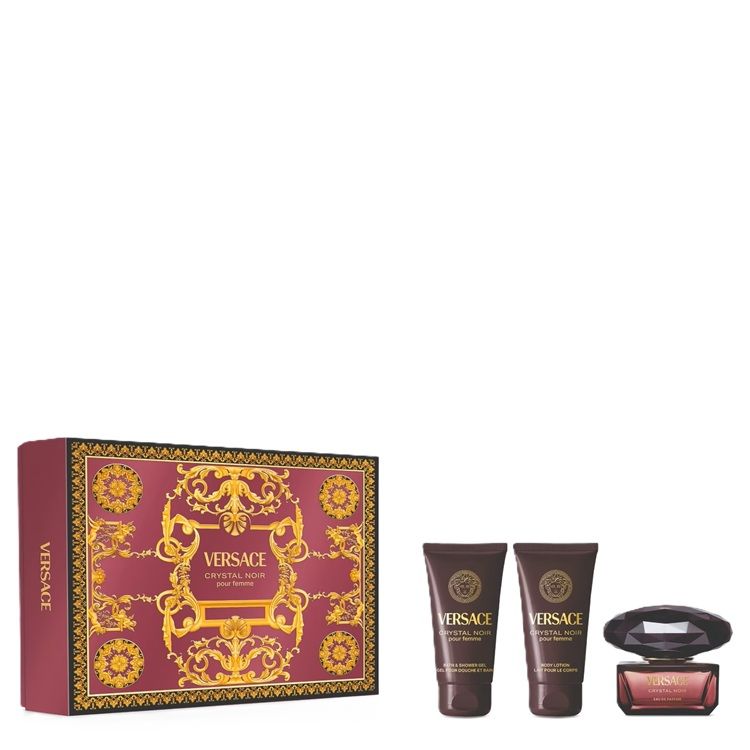 Versace Crystal Noir Set (Apa de parfum 50ml + Lotiune de corp 50ml + Gel de dus 50ml)