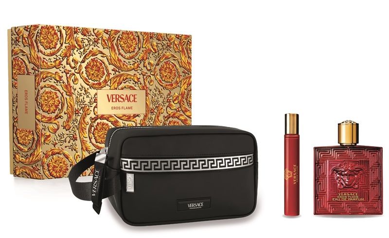 Versace Eros Flame Set (Apa de parfum 100ml + Apa de parfum 10ml + Pouch)