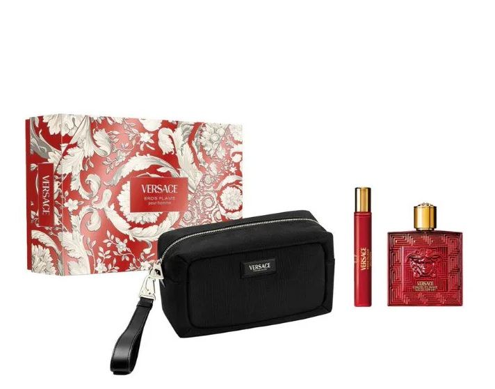 Versace Eros Flame Set (Apa de parfum 100ml + Apa de parfum 10ml + Pouch)