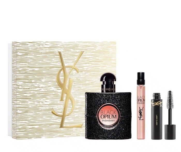 Yves Saint Laurent Black Opium Set (Apa de parfum 50ml + Mini Mascara Lash Clash 2ml + Pouch)