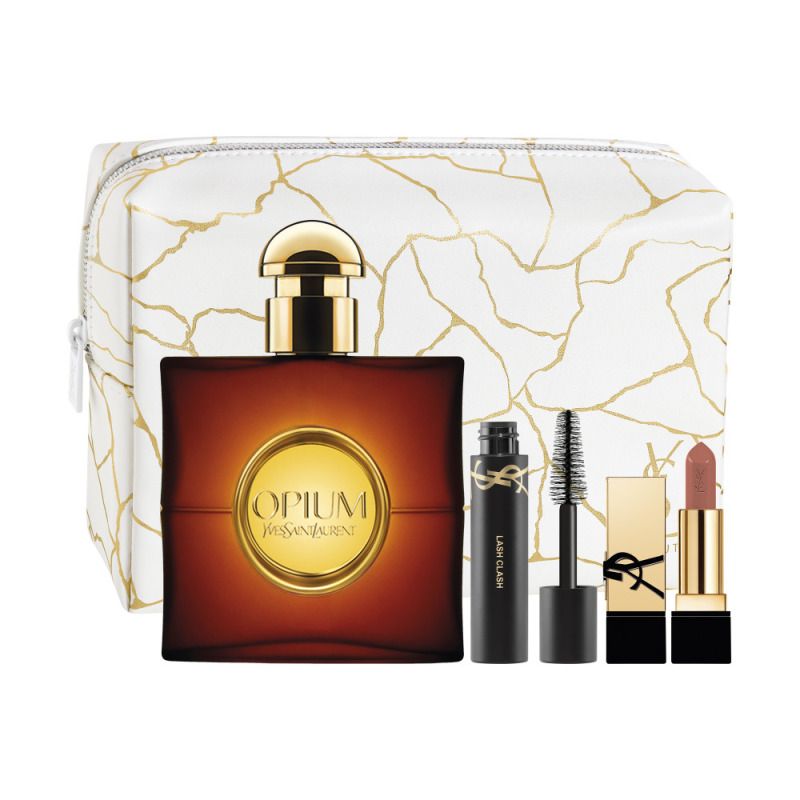 Yves Saint Laurent Opium Set (Apa de parfum 50ml + Mini mascara + Mini ruj + Pouch)