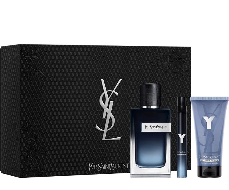 Yves Saint Laurent Y Pour Homme Set (Apa de parfum 100ml + Apa de parfum 10ml + Gel de dus 50ml)